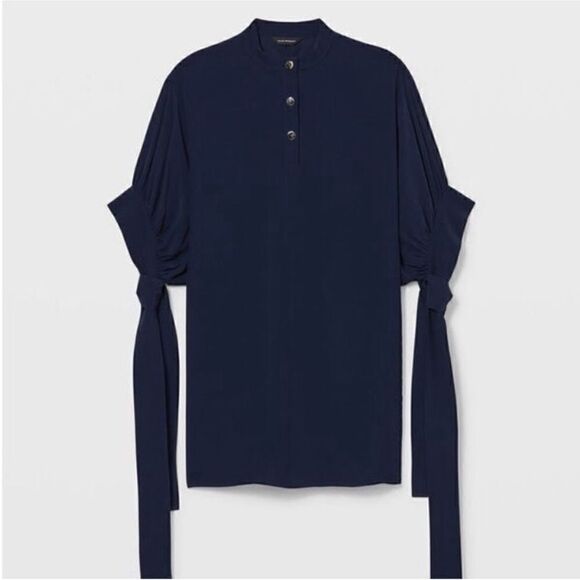 Club Monaco NWT Tie Sleeve Dress in Navy Size 4 - Picture 4 of 5